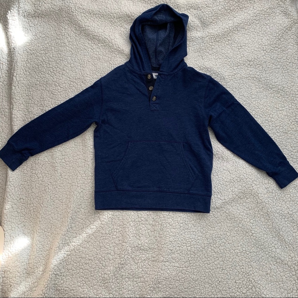Blue hoodie with kangaroo pocket